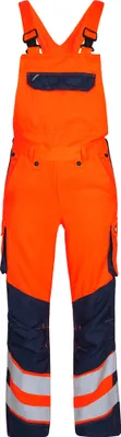 Produktbild von F. Engel Safety Light Latzhose, Orange/Blue ink, Gr. 64
