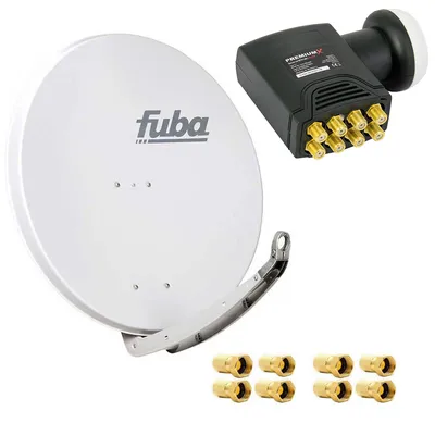 Produktbild von Fuba DAA 850 G Satellitenantenne Aluminium in Grau HDTV 4K DELUXE Octo LNB Sat