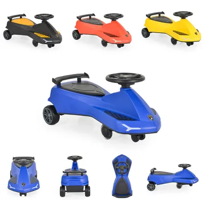 Produktbild von Moni Kinder Rutschfahrzeug Lamborghini Swing Car Musikfunktion Lichter bis 110kg blau