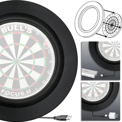 Produktbild von Embassy Sports Lightning LED PolyurethanSurround Dartboard Beleuchtung schwarz 0