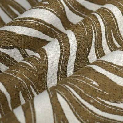 Produktbild von Jacquard Stoff 140 cm Braun Ecru MT