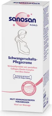 Produktbild von sanosan Schwangerschaftscreme beugt Dehnungsstreifen & Schwangerschaftsstreifen vor - Schwangerschafts Creme 1x 200 ml