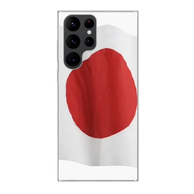 Produktbild von MuchoWow® Handyhülle Schutzhülle Hülle für Samsung Galaxy S22 Ultra Die Flagge von Japan auf weißem Hintergrund Silikon Softcase Handy Hülle - Abbildung
