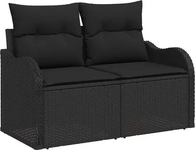 Produktbild von "WINTER SALE" Gartensofa - Balkonmöbel/Loungeset - elegantes Design - Schwarz 121x62x69cm Poly-Rattan - 62x69x69 - Gartensofas NeuMöbel857124