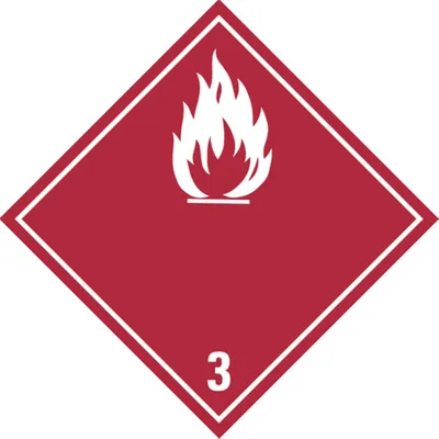 Produktbild von Dreifke® Aufkleber Gefahrzettel, Gefahrgutklasse 3 - Entzündbare flüssige Sto...
