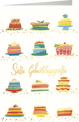 Produktbild von Geburtstag - Glückwunschkarte im Format 11,5 x 17 cm mit Umschlag
