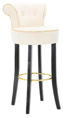Obrázek produktu pro FURNLUX Barová židle Luxurious Beige 46cm / Hlavní barva: béžová / Rozměry: 46 x 96 x 48 cm