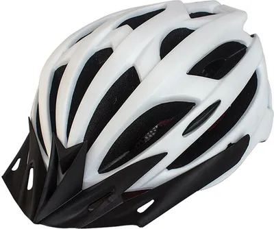 Image de Casque de vélo jeune/adulte, casque de vélo monobloc réglable protection de la tête adulte pour hommes femmes, taille L, blanc