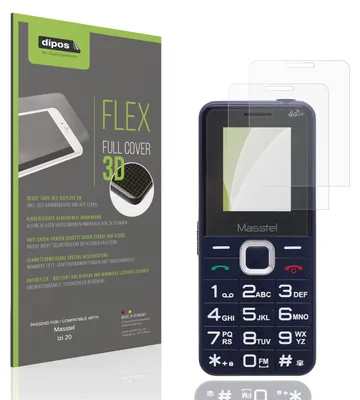 Produktbild von 2x Full Cover Schutzfolie matt für Masstel Izi 20 Panzerfolie Anti-Shock