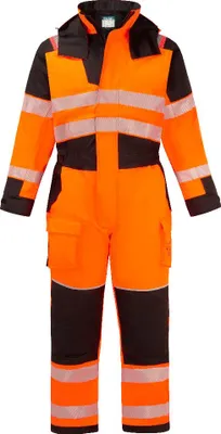 Imagen del producto de Traje de protección para invierno + impermeable Pw3 Fr Modaflame Hv - Talla S - Naranja/Negro - Portwest