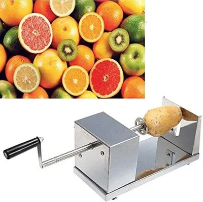 Productafbeelding van Famanu aardappelsnijder - Aardappelspiralen - Chipmaker - Roestvrij staal