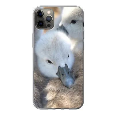 Produktbild von MuchoWow® Handyhülle Schutzhülle Hülle für iPhone 13 Pro Max Schwäne - Licht - Küken Silikon Softcase Handy Hülle - Mobiltelefon