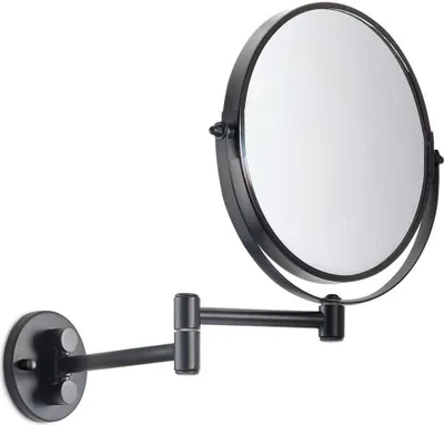 Immagine prodotto di Specchio ingranditore da parete in ottone nero opaco