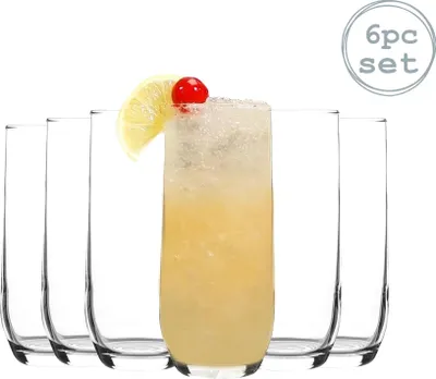 Produktbild von LAV 6 Stück Sude Highball Gläser Set - Modernes Longdrinkglas Cocktail Tumblers - 415ml