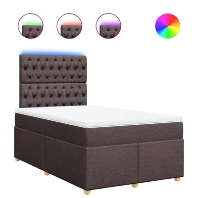 Produktbild von Boxspringbett mit Matratze Dunkelbraun 120x200 cm Stoff