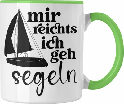 Produktbild von Trendation - Lustiges Segler Segelboot Tasse mit Spruch Kaffeetasse für Segler als Geschenkidee (Grün)