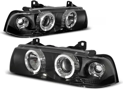 Immagine prodotto di Fari Angel Eyes compatibili con BMW Serie 3 E36 Berlina e Touring, anni di produzione 1990-1999, colore nero