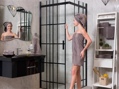 Zdjęcie produktu dla Zestaw ręczników Brielle wykonany ze 100% bawełny, 2 ręczniki kąpielowe, opakowanie 2 szt., 70x140 cm