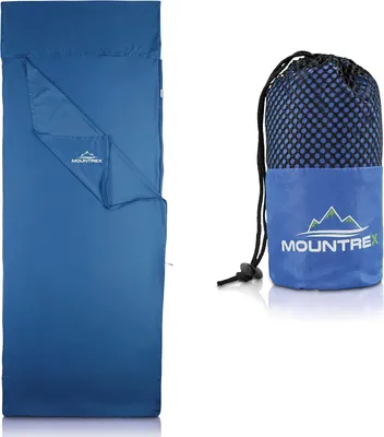 Produktbild von Huttenslafsack – Sommerschlafsack für den Innen- und Außenbereich – 1 Stück – blau – 220 x 90 cm