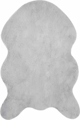 Produktbild von vidaXL Rutschfester Teppich aus Kunstkaninchenfell OLITE Grau