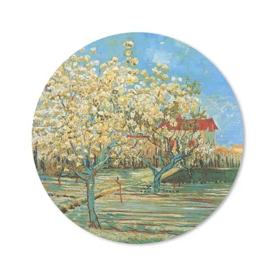 Produktbild von MuchoWow® Mauspad Mousepad Blühender Obstgarten - Vincent van Gogh 30x30 cm - Mousepads - Maus Mat - Pad - Mausunterlage - Tischunterlage - Schreibtischmatten