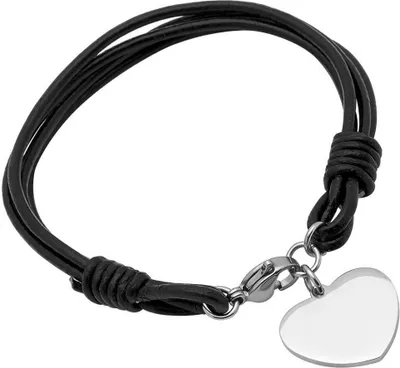 Produktbild von Lederarmband mit Herzanhänger B5187