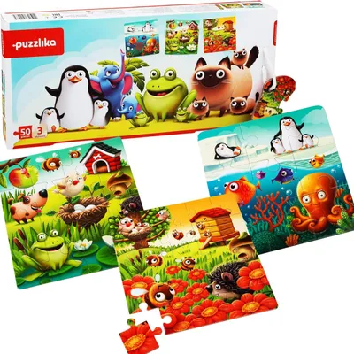Produktbild von Puzzle 3w1 Zwierzęta 50 elementów