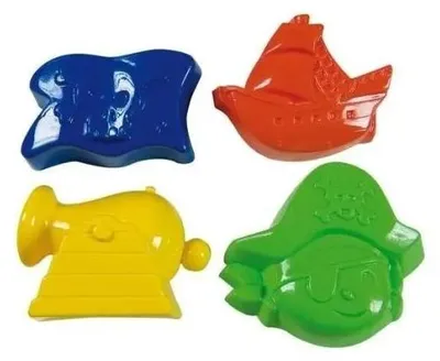 Immagine prodotto di Stampini per sabbia Pirati, 4 pezzi - Androni Giocattoli