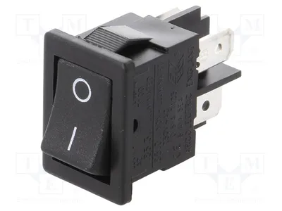 Produktbild von 1x OFF-ON 10A/28VDC Fehlen H8550VBBB076W Wippsc 10A/250VAC  Pos: 2 schwarz