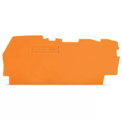 Immagine prodotto di 25 pezzi Piastra terminale 0,8 mm, arancione - Piastra terminale/separatrice per morsettiera 2102-1392