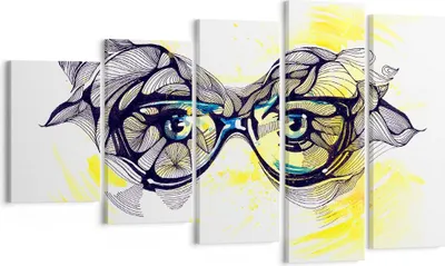 Produktbild von Bild auf Leinwand - Leinwandbild - Person Auge Schatten Dekoration - 100x60cm - Wand Bild - Wanddeko - Leinwanddruck - Bilder - Kunstdruck - Leinwand bilder - Wandkunst - EG100x60-3028