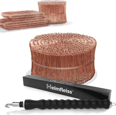 A set of copper wire coils and a wire twisting tool.