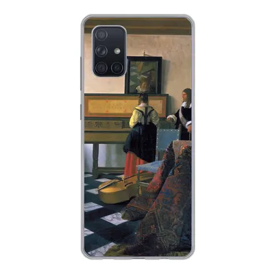 Produktbild von MuchoWow® Handyhülle Schutzhülle Hülle für Samsung Galaxy A51 Die Musikstunde - Johannes Vermeer Silikon Softcase Handy Hülle - Schutzabdeckung