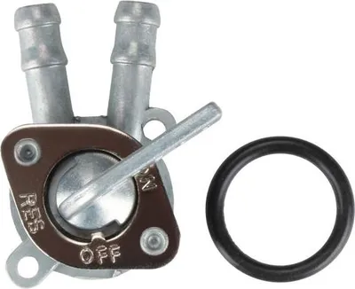 Image de Robinet d'essence 17 mm, 2 sorties, levier métallique pour Honda C 50 70 90 Cub / ST 50 70 Dax - Citomerx