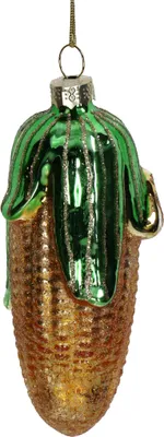 Produktbild von Christbaumschmuck Glas 11,8cm Maiskolben Figur Gelb