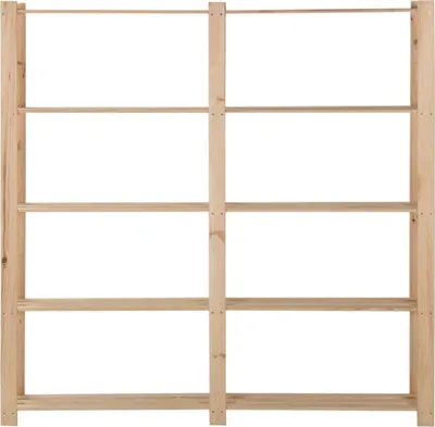 Produktbild von vidaXL Lagerregal mit 5 Böden 170x28,5x170 cm Massivholz Kiefer