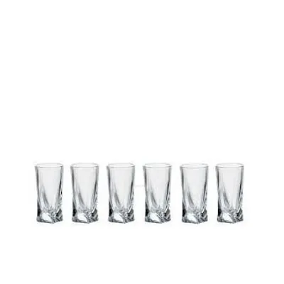 Produktbild von BOHEMIA QUADRO Schnapsgläser 6er Set 50ml – Luxus Kristallglas – Elegante Wodka- & Likörgläser – Tschechisches Kristall – Design-Gläser für Spirituose