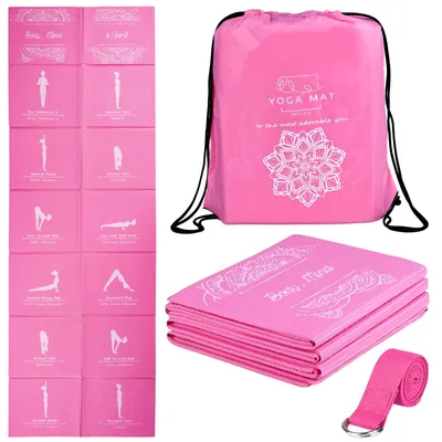 Image de Tapis de yoga pliable avec bande élastique pour fitness