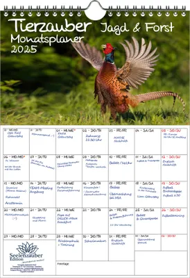 Produktbild von Tierzauber Jagd & Forst Planer DIN A3 Kalender für 2025 - Seelenzauber