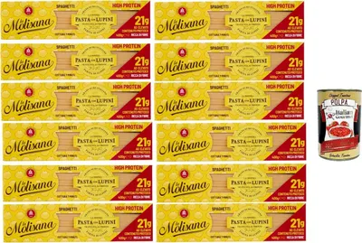 Produktbild von La Molisana, Spaghetti mit Lupinen, Protein-Tagliatelle mit Lupinenmehl und italienischem Hartweizengrieß - bronzegezogen,12x400gr + Italian gourmet polpa 400g