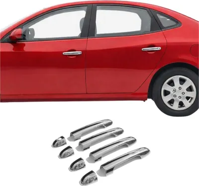 Image de Couverture Poignée de porte pour Hyundai i30 2007-2012 4 portes Acier inox 8Pcs