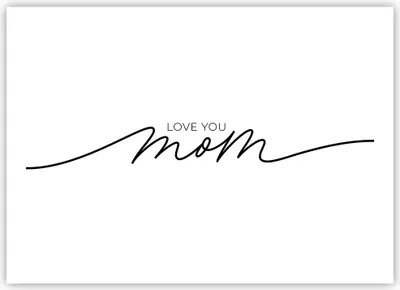 Produktbild von Poster - Poster ohne Rahmen - Ich liebe dich Mama - 70x50 cm - Wand Bild - Wanddeko - Wandbilder - Kunstposter - Wandposter - Bilder - Kunstdruck - Wanddekoration - Wandbild - P2XAA70x50-4794
