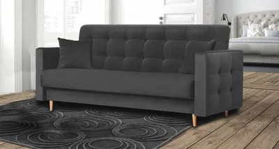 Produktbild von Modernes Wohnzimmersofa ANDA mit Schlaffunktion (Grau - Kronos 34)