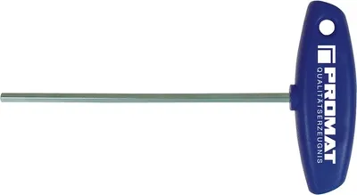 Produktbild von Schraubendreher 6KT CV. SW4mm L.150mm m.Quergriff/Ku.PROMAT glanzvernickelt