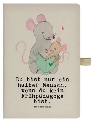 Produktbild von Mr. & Mrs. Panda Adressbuch Frühpädagoge Herz - Transparent - Geschenk, Ausbildung, Tagebuch, Studium, notizbuch, Journal, A5, Spruch, Kladde, Lustig, Skizzenbuch
