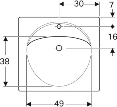 Produktbild von Keramag Waschbecken Preciosa 253200, 60x55cm weiß(alpin) mit Hahnloch, mit Überlauf 253200000