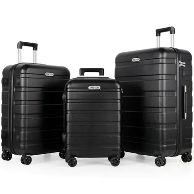 Image de Valises cabine S/M/L / Lot de valises à coque rigide, légères, en ABS, spacieuses, résistantes, à roulettes, valises cabine, grande capacité