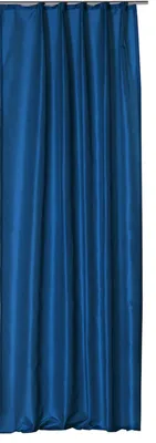 Produktbild von Vorhang blau dunkel Kräuselband halbtransparent Wildseiden Optik 140x245 cm