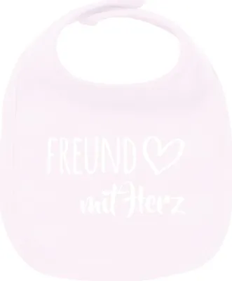 Produktbild von Huuraa Unisex Babylatz Freund mit Herz Geschenk Babypink  Baumwolle Freund Mitbringsel