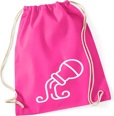 Produktbild von Huuraa Turnbeutel Wassermann Sternzeichen Symbol 12 Liter Fuchsia Baumwolle Rucksack Geschenkidee